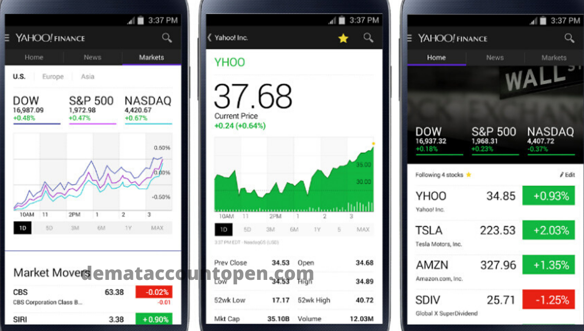 Stock Market App - Yahoo Finance App